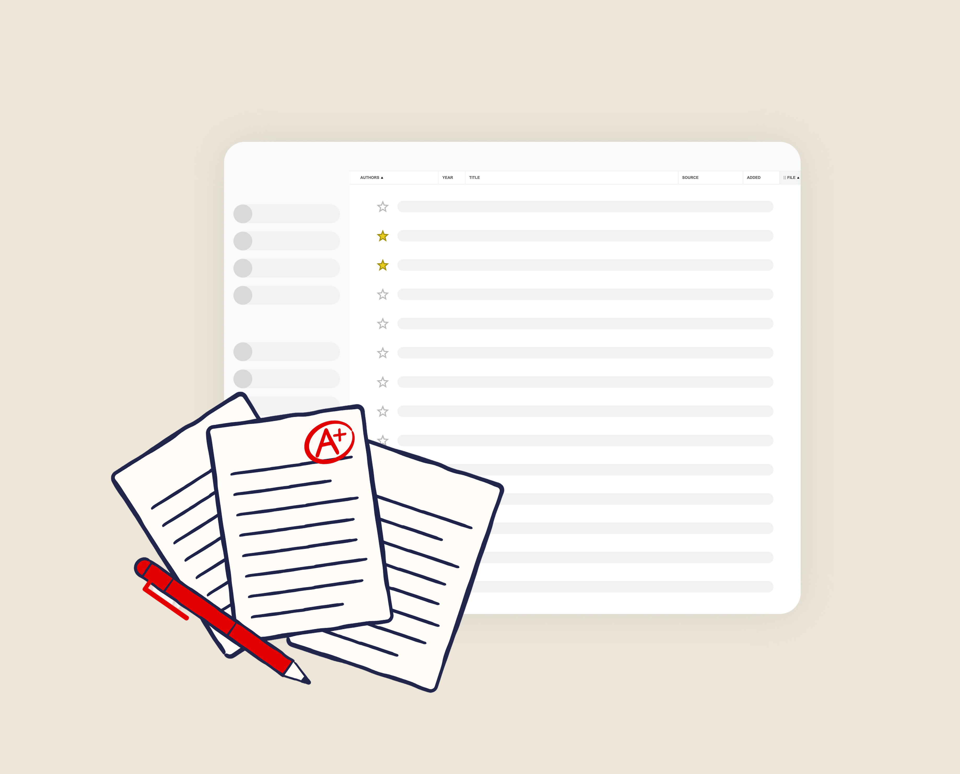 Research workspace supported by Mendeley AI features